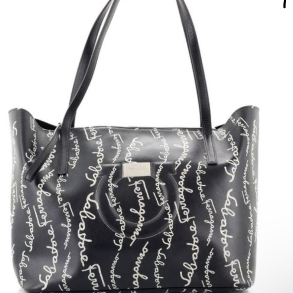 Ferragamo city tote with wristlet